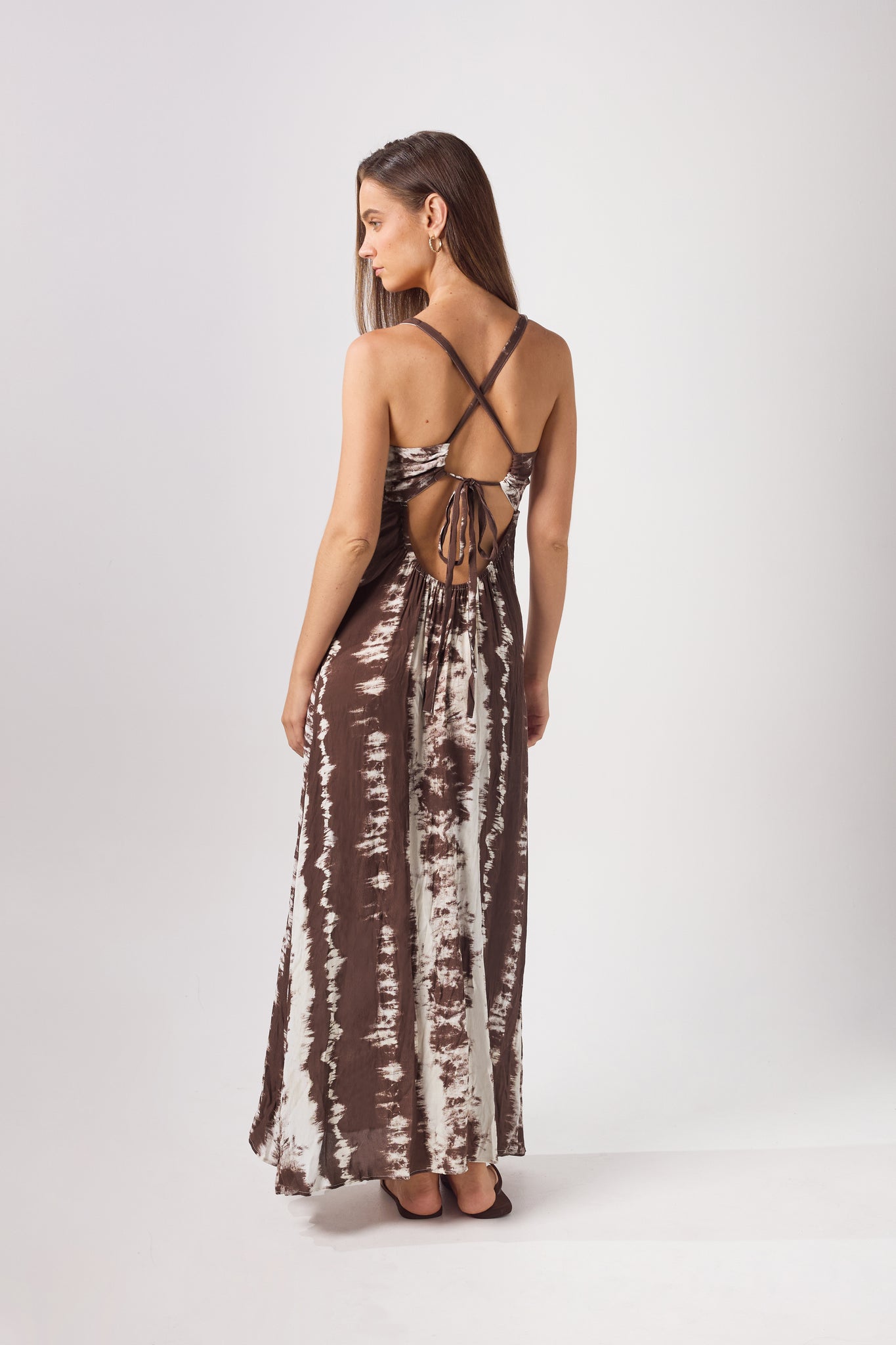 maxi dress with button down shirt Button Front Organic Maxi Dress main image 1